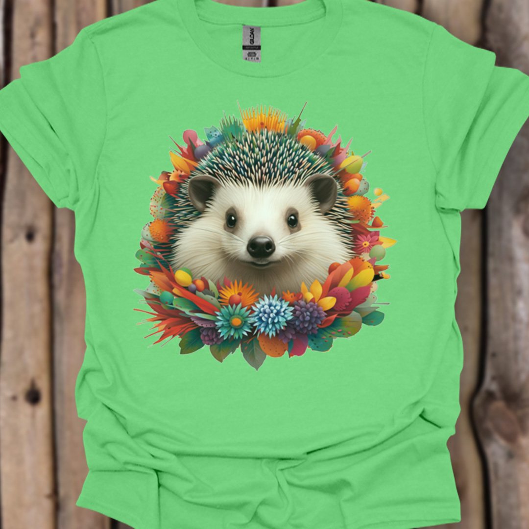 Hérisson fleuri T-shirt tendance