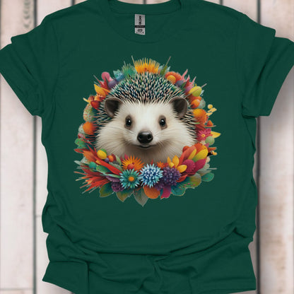 Hérisson fleuri T-shirt intemporel