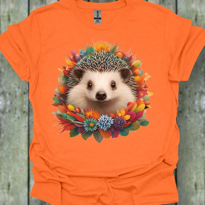 Hérisson fleuri T-shirt tendance