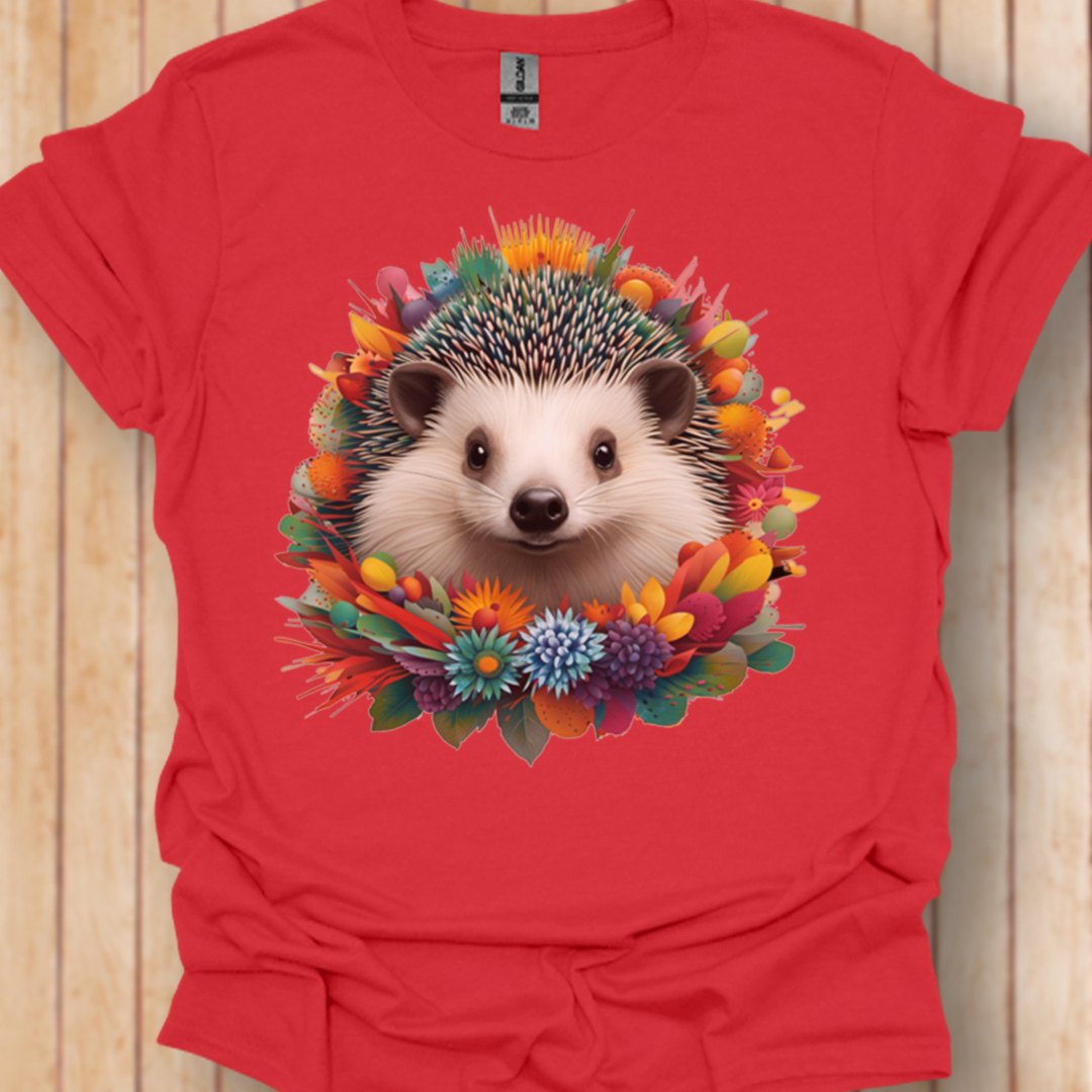 Hérisson fleuri T-shirt tendance