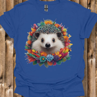Hérisson fleuri T-shirt tendance