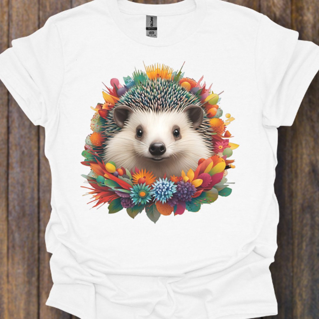 Hérisson fleuri T-shirt intemporel