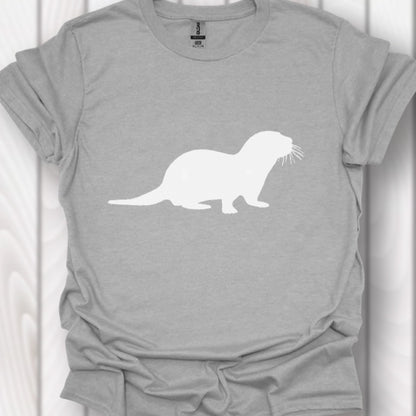 Otter silhouette white timeless T-shirt