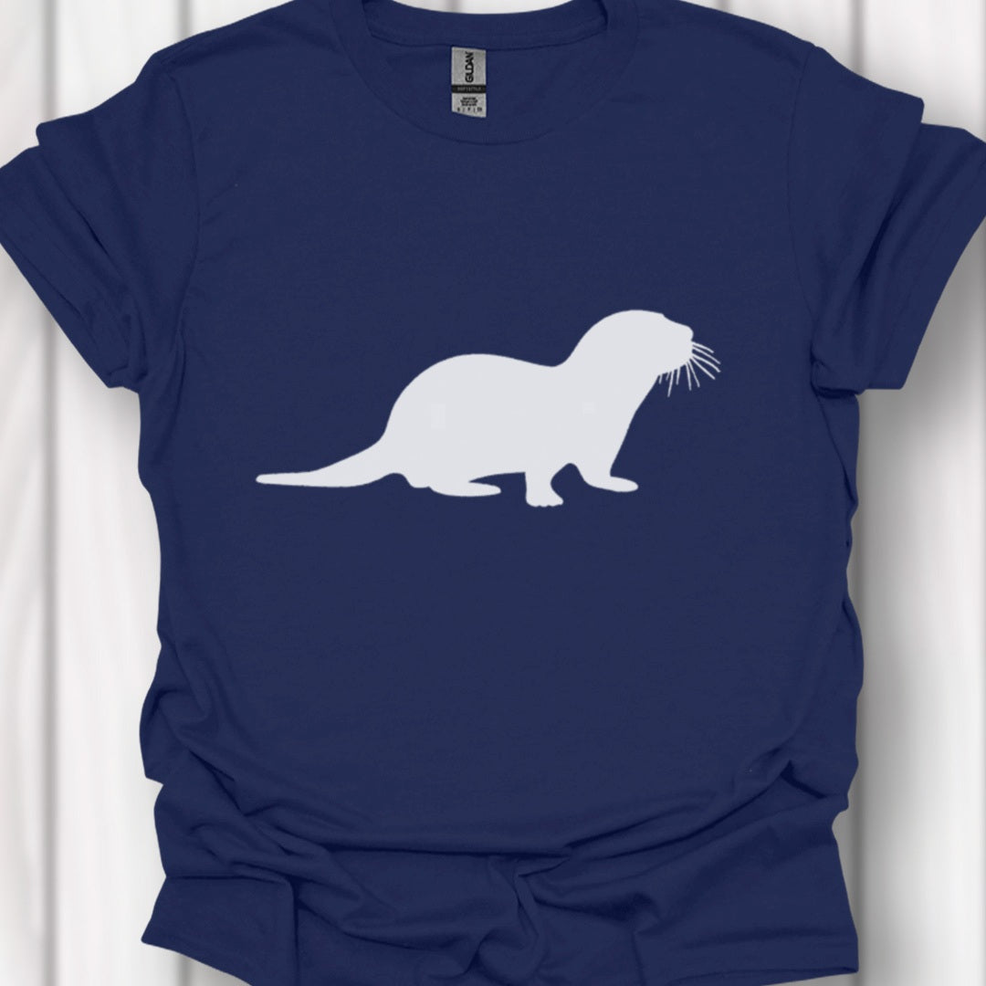 Otter silhouette white timeless T-shirt