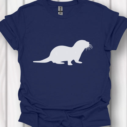 Otter silhouette white timeless T-shirt