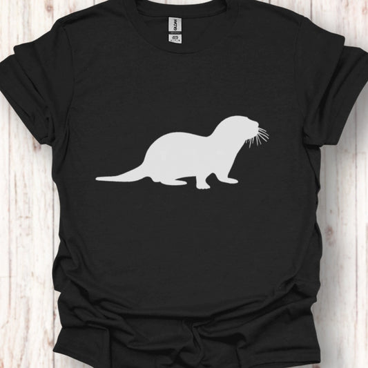 Otter silhouette white timeless T-shirt