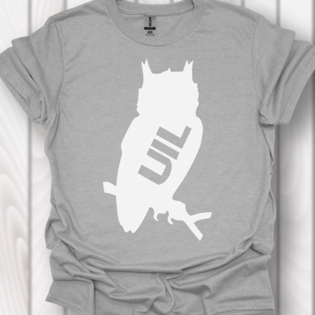 Uil silhouet met tekst wit tijdloos T-shirt