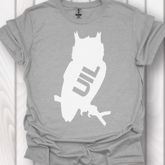 Uil silhouet met tekst wit tijdloos T-shirt