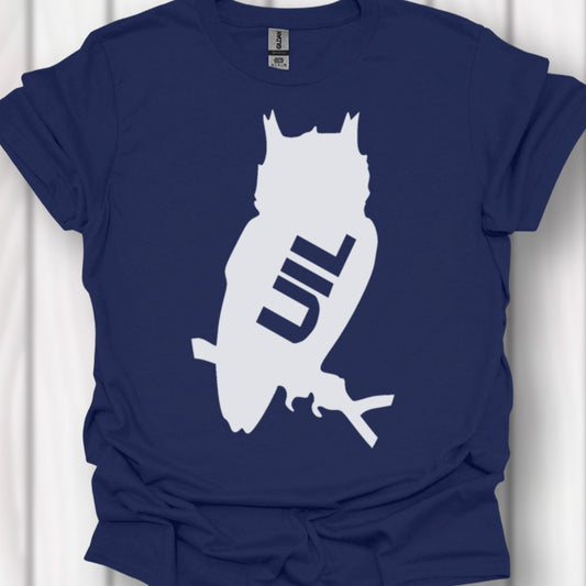 Uil silhouet met tekst wit tijdloos T-shirt