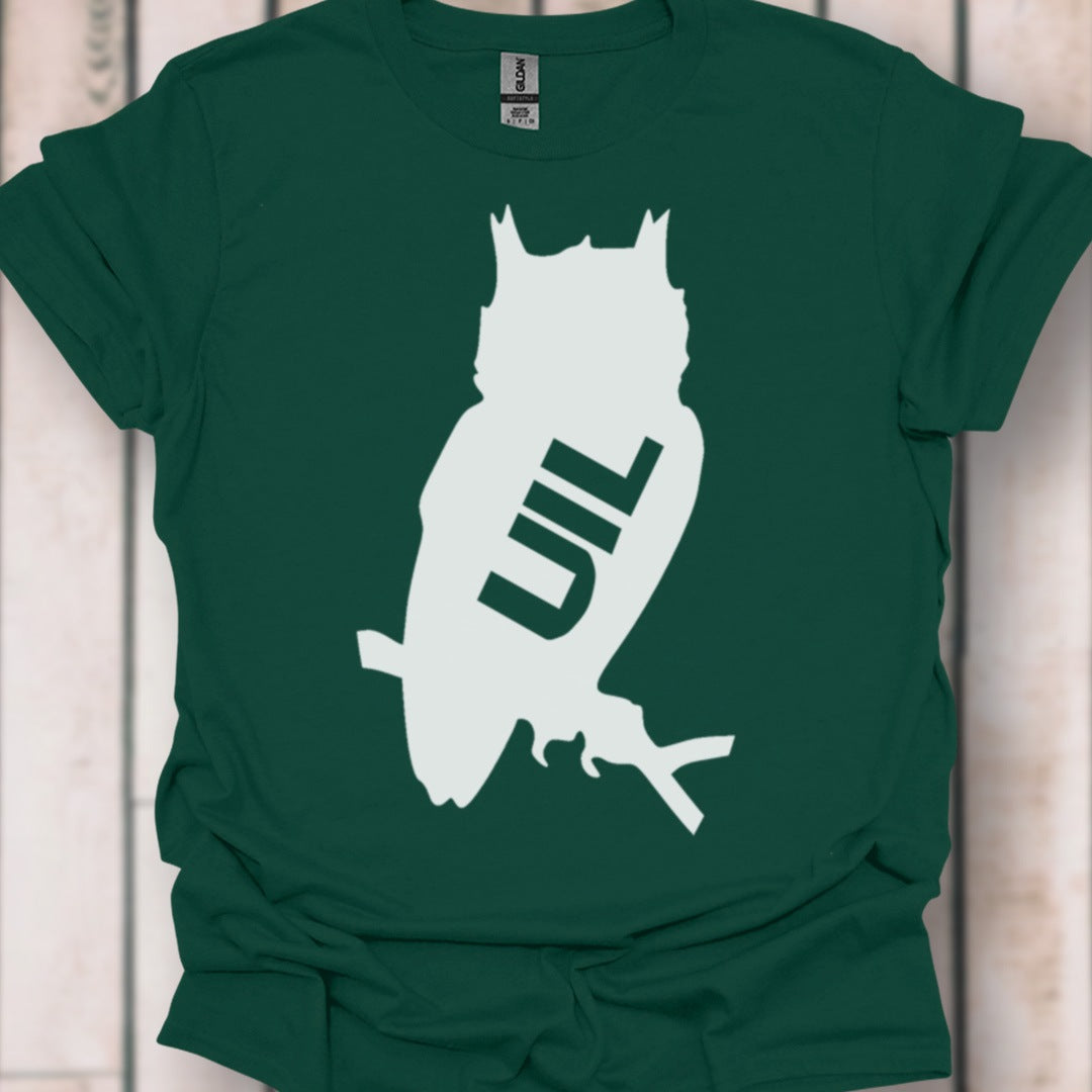 Uil silhouet met tekst wit tijdloos T-shirt