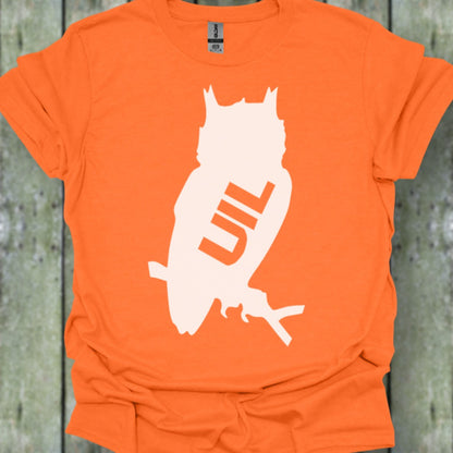 Uil silhouet met tekst wit trendy T-shirt