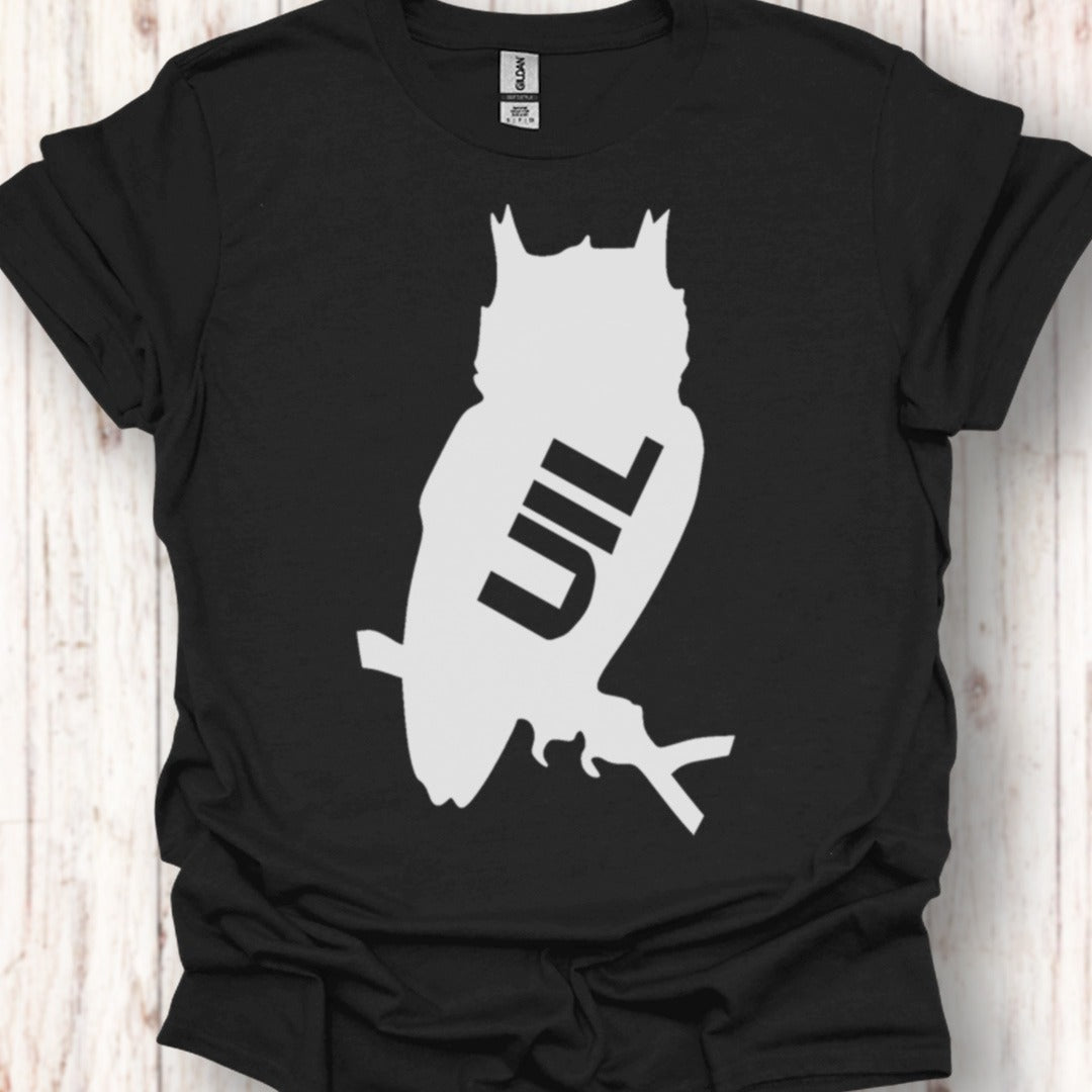 Uil silhouet met tekst wit tijdloos T-shirt