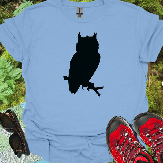 Chouette silhouette noire T-shirt tendance