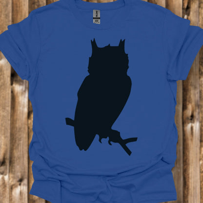 Owl silhouette black trendy T-shirt