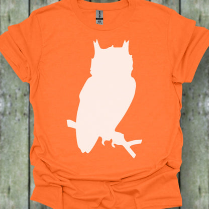 Owl silhouette white trendy T-shirt