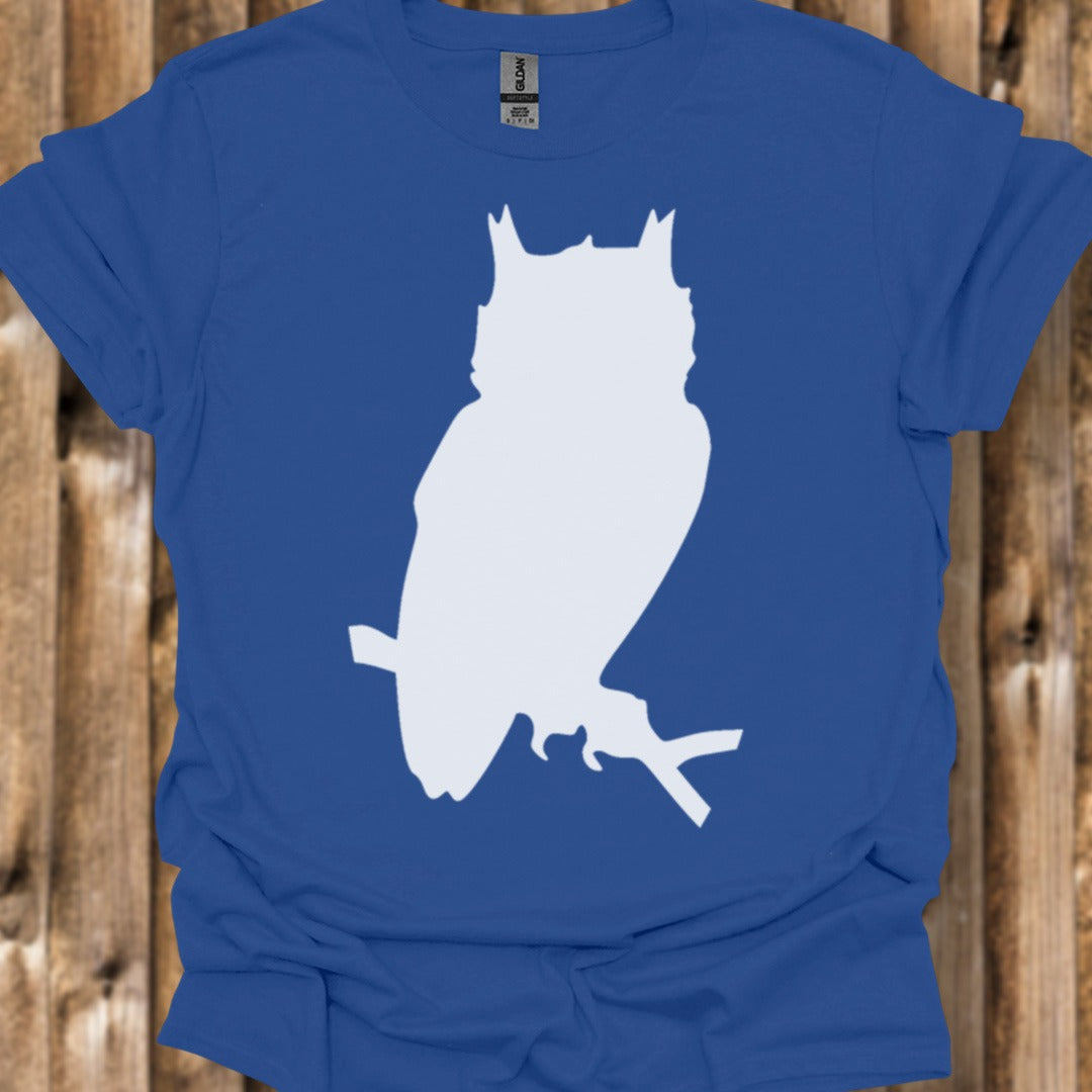 Owl silhouette white trendy T-shirt