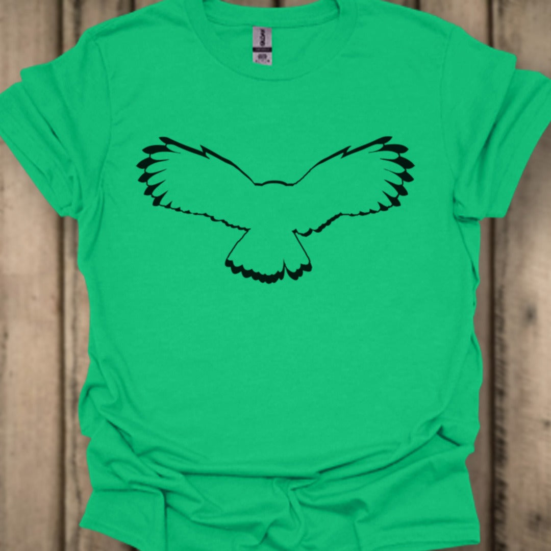 Chouette volante contour noir T-shirt tendance 