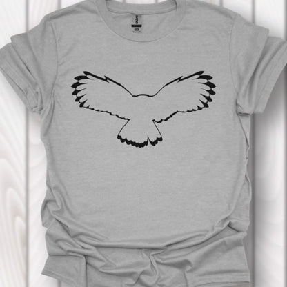 Chouette volante contour noir T-shirt intemporel 