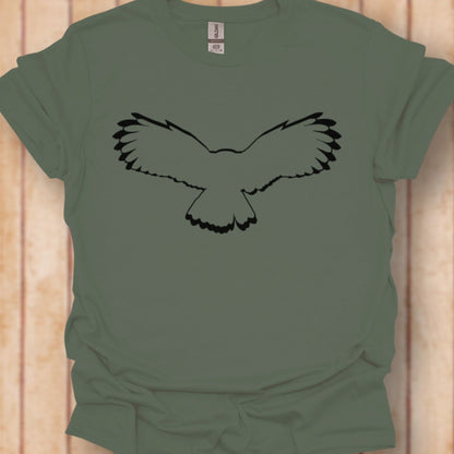 Chouette volante contour noir T-shirt intemporel 