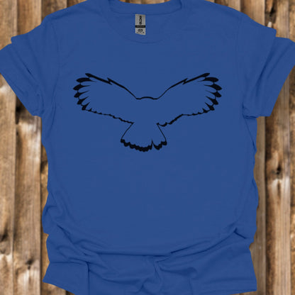 Chouette volante contour noir T-shirt tendance 