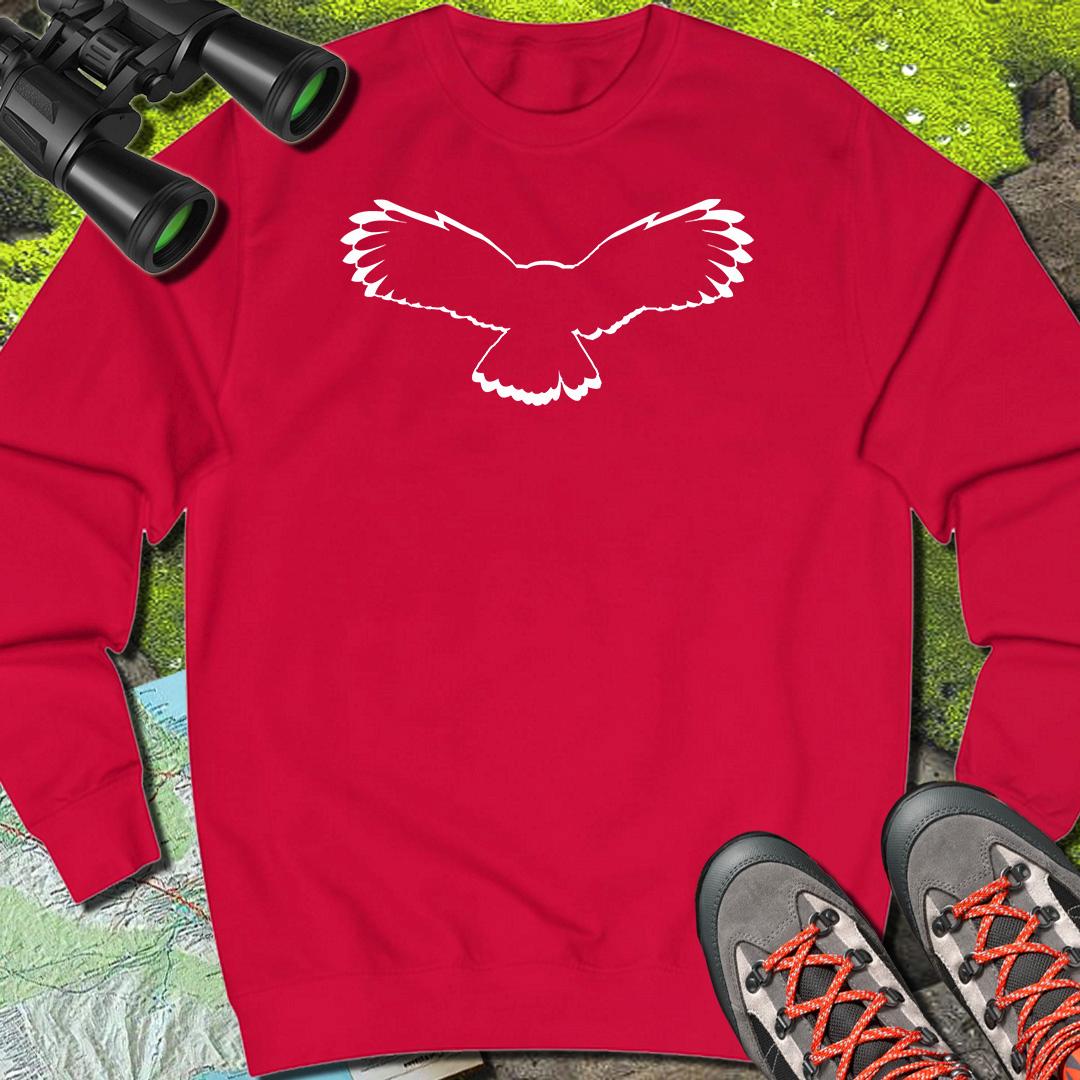 Chouette volante contour blanc sweat