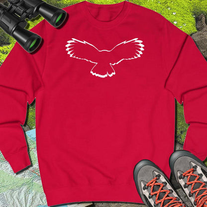 Chouette volante contour blanc sweat