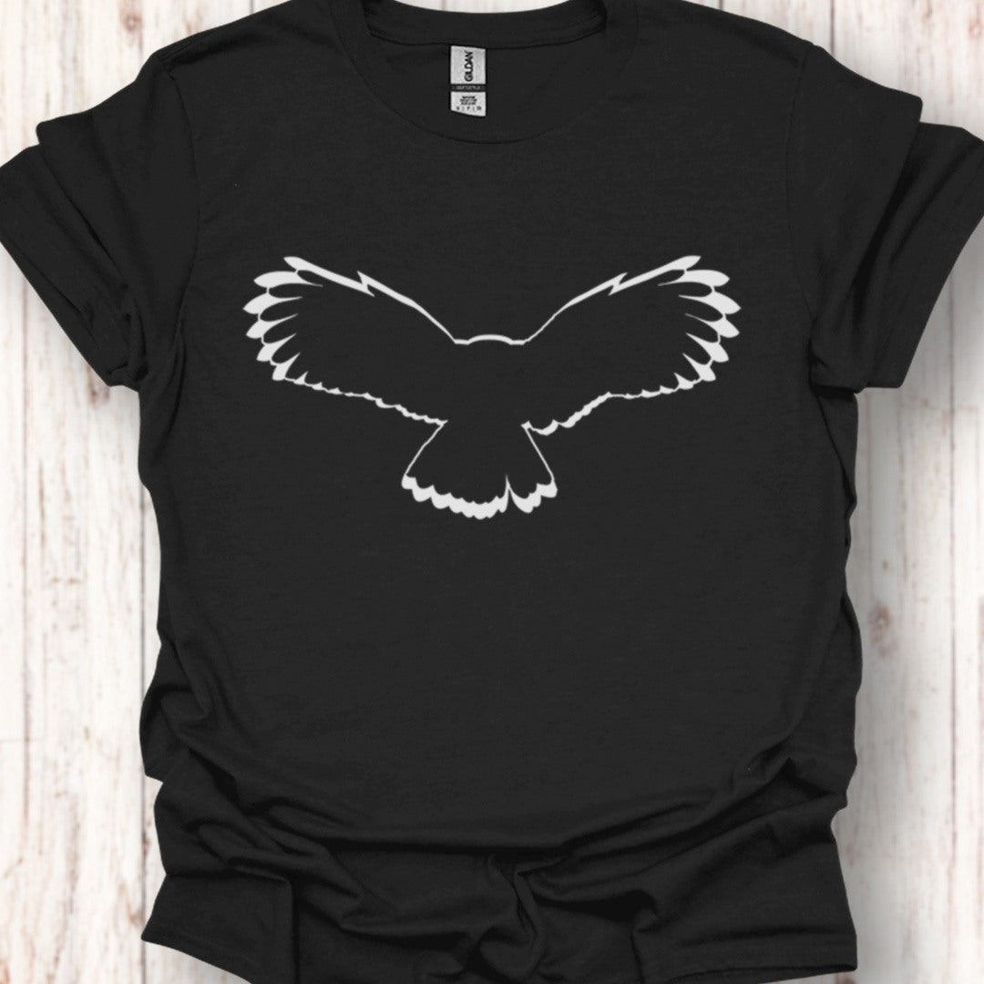 Uil vliegend outline wit tijdloos T-shirt