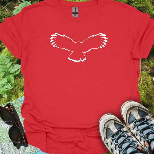 Chouette volante contour blanc T-shirt tendance 