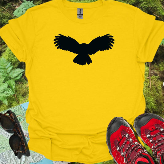 Chouette volante silhouette noire T-shirt tendance 