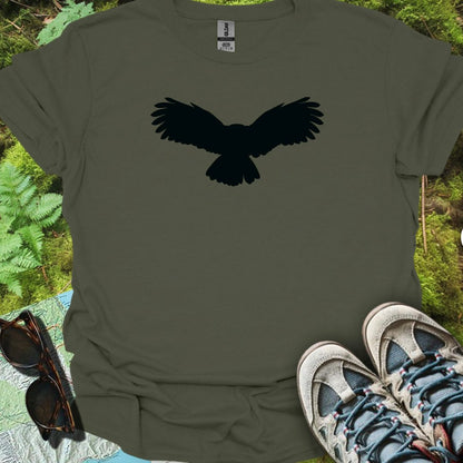 Flying owl silhouette black timeless T-shirt