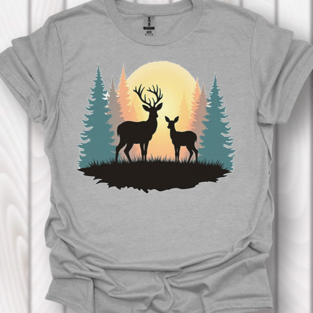 Moeder hert en kalf tijdloos T-shirt