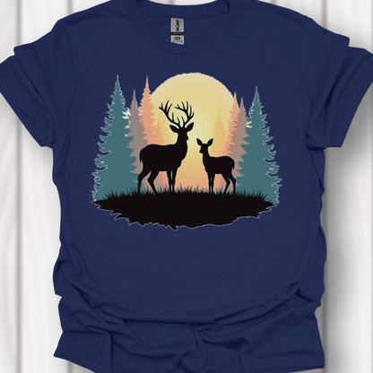 Moeder hert en kalf tijdloos T-shirt