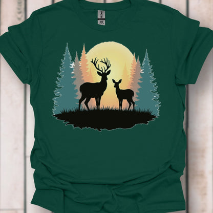 Moeder hert en kalf tijdloos T-shirt