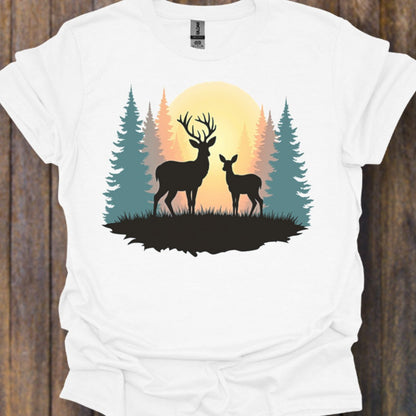 Moeder hert en kalf tijdloos T-shirt