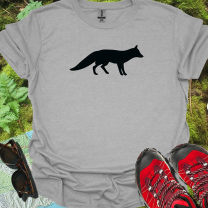 Renard silhouette noire T-shirt intemporel