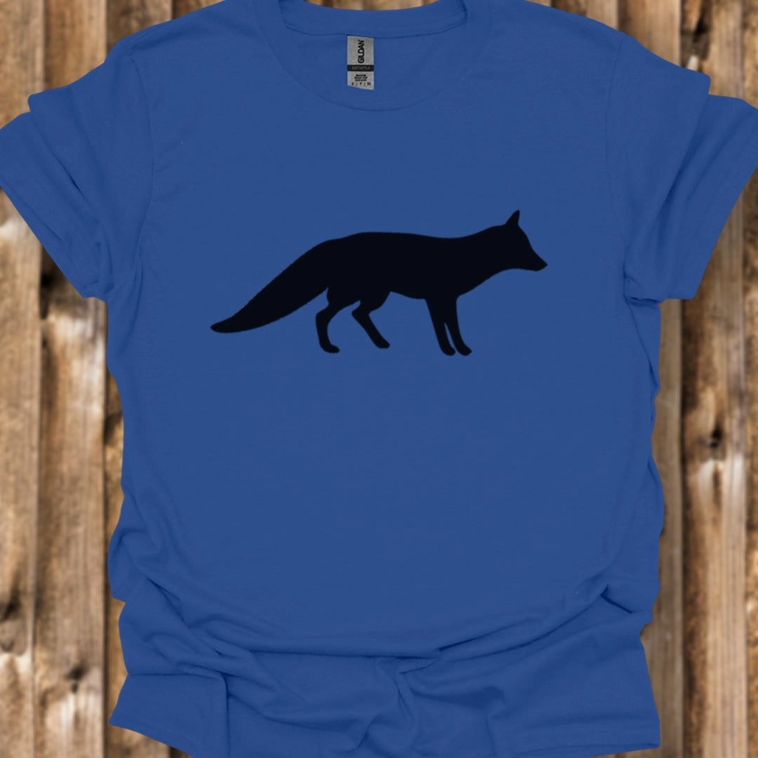 Renard silhouette noire T-shirt tendance