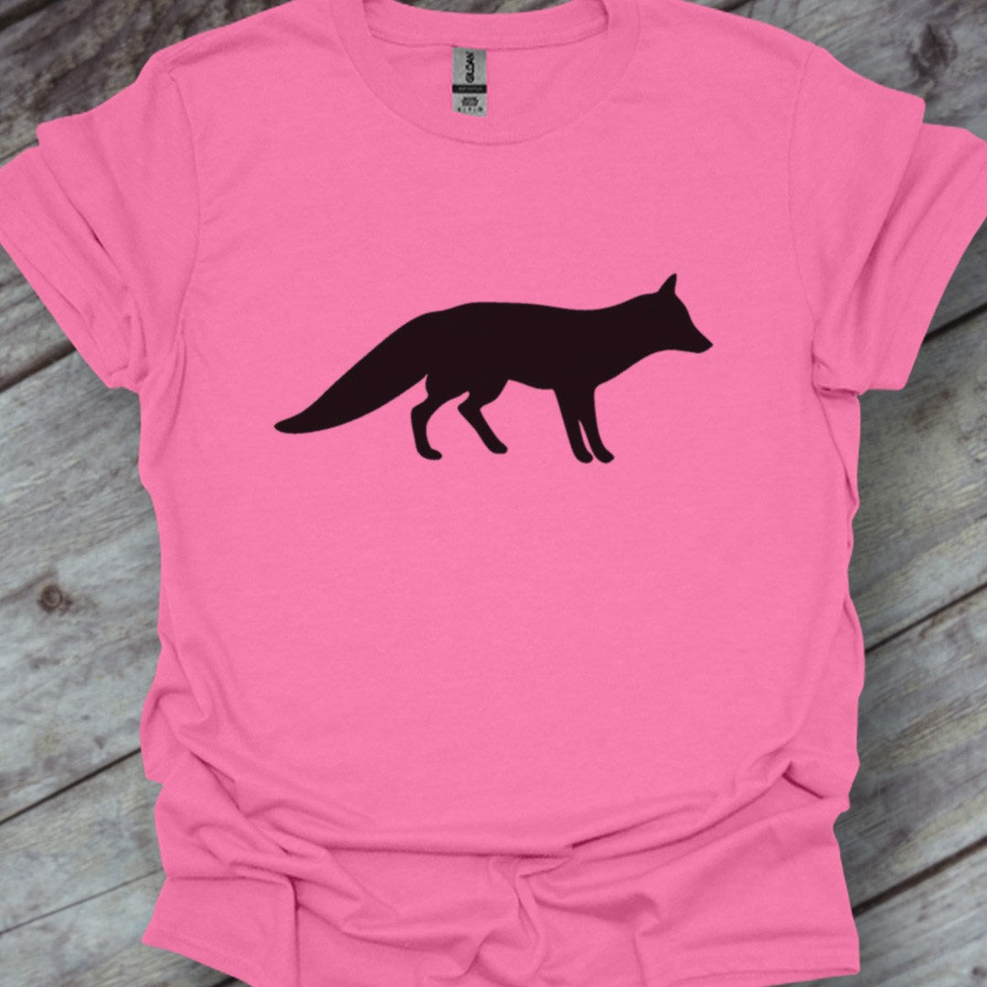 Renard silhouette noire T-shirt tendance