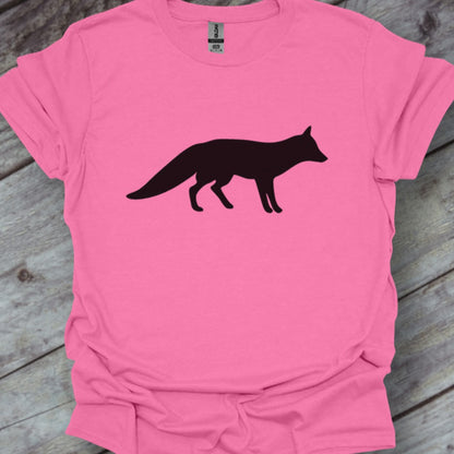 Renard silhouette noire T-shirt tendance