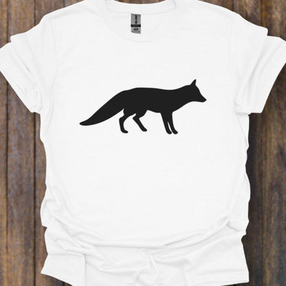 Renard silhouette noire T-shirt intemporel