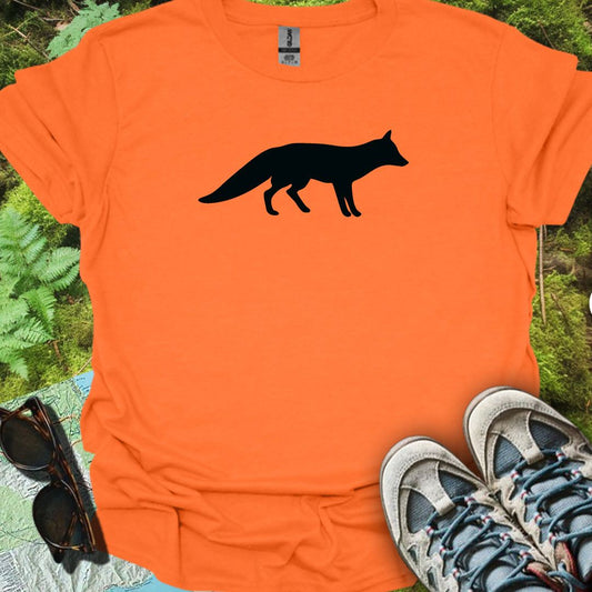 Renard silhouette noire T-shirt tendance