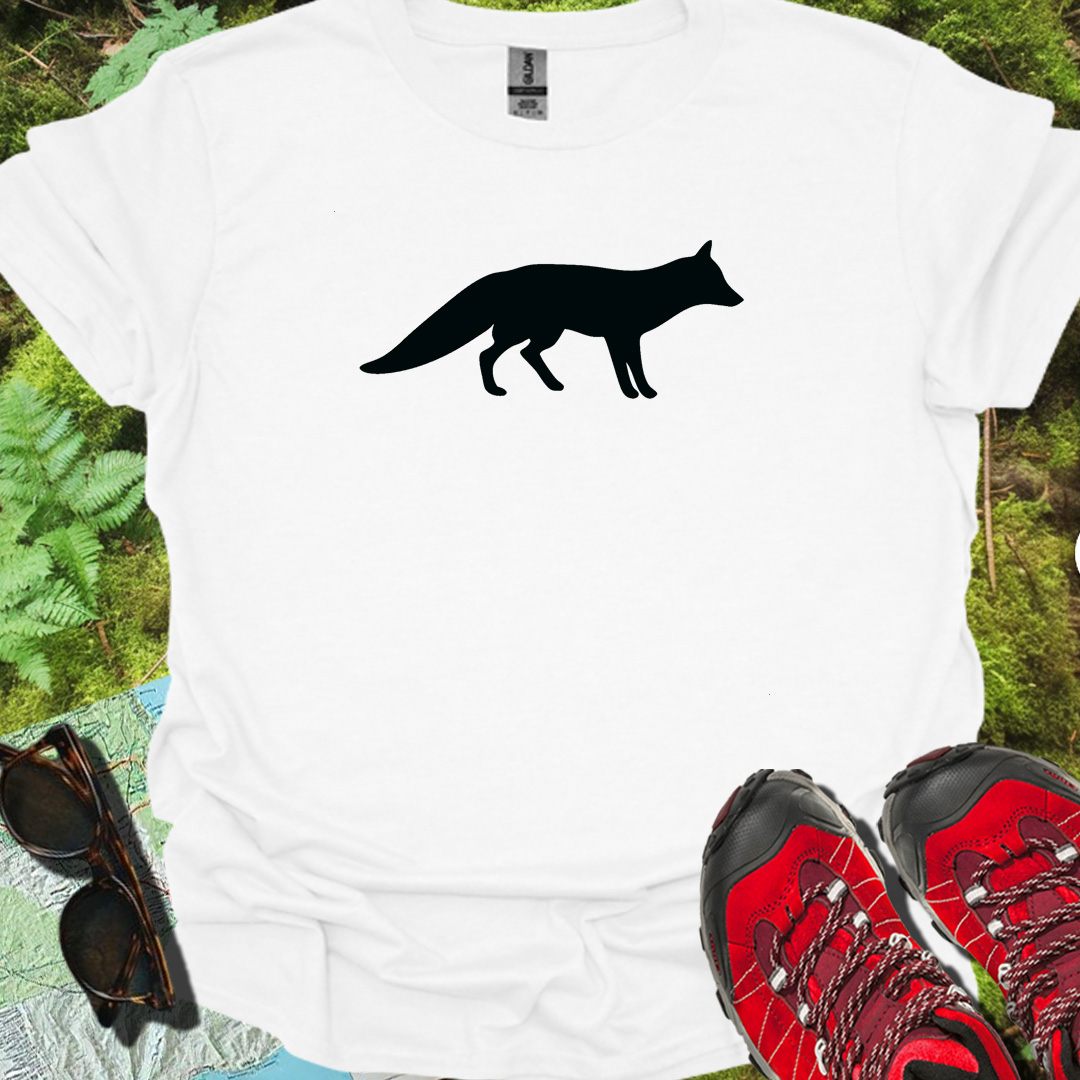 Renard silhouette noire T-shirt intemporel