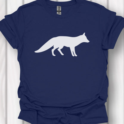 Renard silhouette blanche T-shirt intemporel 