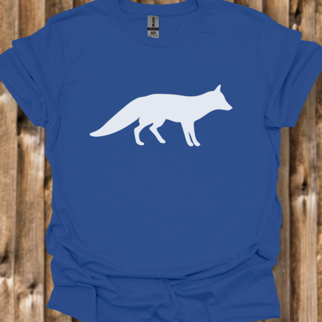 Renard silhouette blanche T-shirt tendance