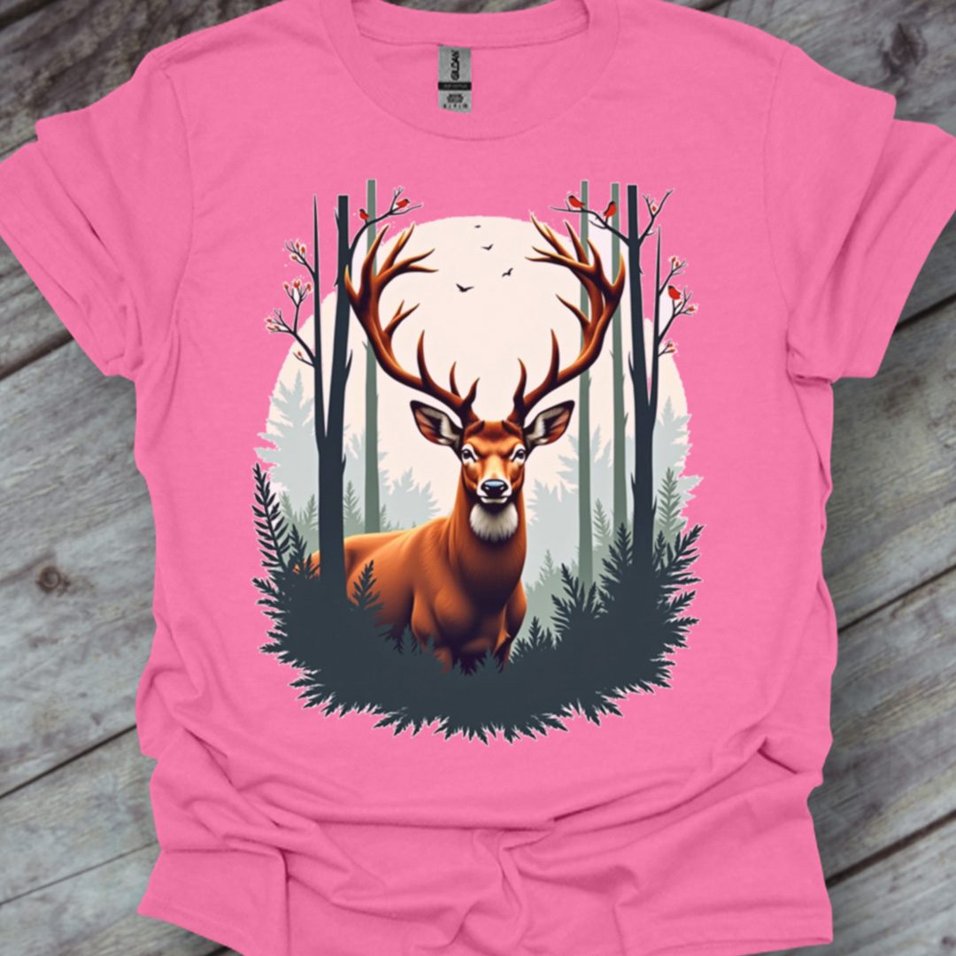 Cerf majestueux T-shirt tendance 