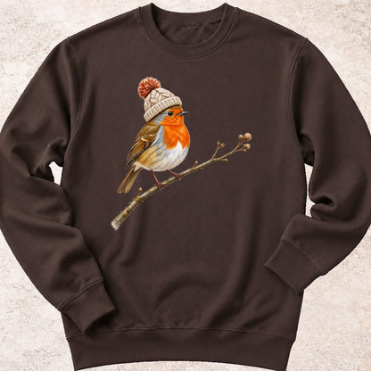 Roodborstje met mutsje Sweatshirt