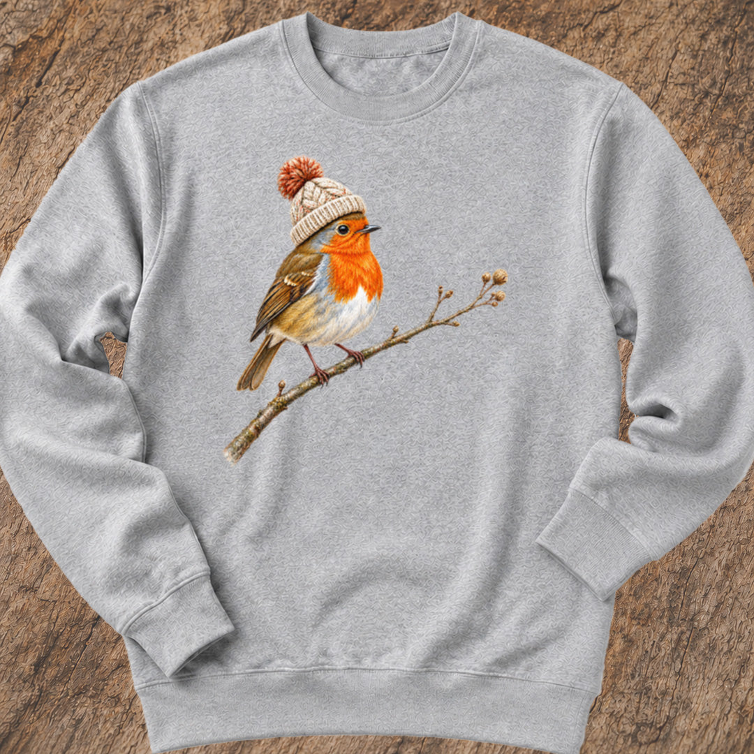 Roodborstje met mutsje Sweatshirt