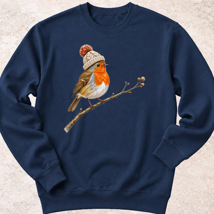 Roodborstje met mutsje Sweatshirt