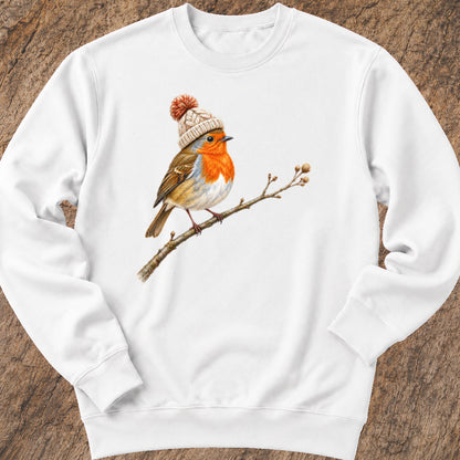 Roodborstje met mutsje Sweatshirt