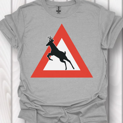Waarschuwingsbord hert tijdloos T-shirt