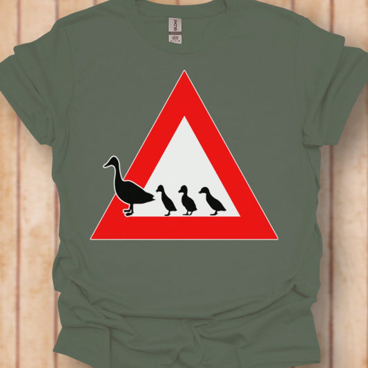Waarschuwingsbord eendjes tijdloos T-shirt